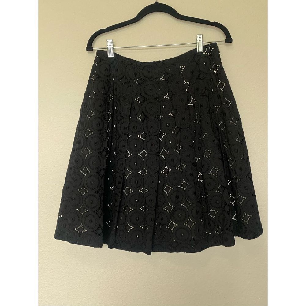 Banana Republic Womens Black Crochet Lace A Line Skirt